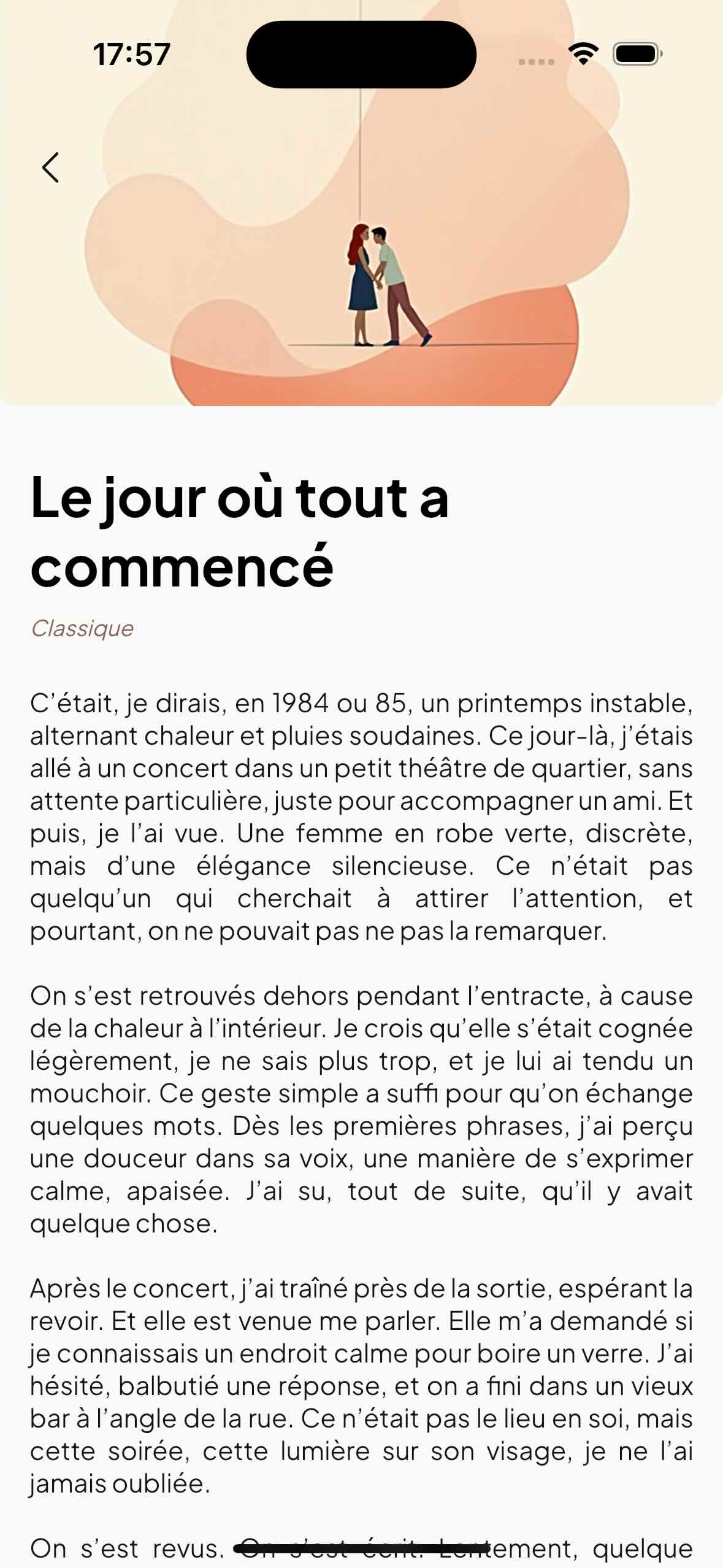 Style Classique dans l'application